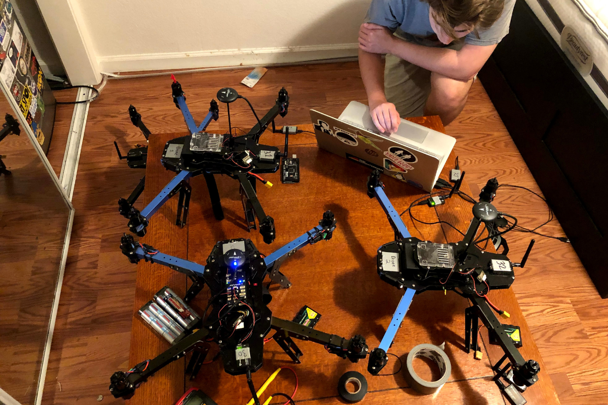 Adaptive Navigation Utilizing a Drone Cluster